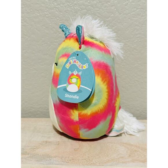 NWT Squishmallows Shondie The Tie-Dye Unicorn 7" Plush Toy Stuffed Animal - Picture 3 of 7